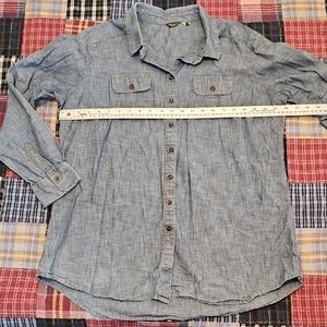 Light Blue Chambray Men's Button-Up Shirt